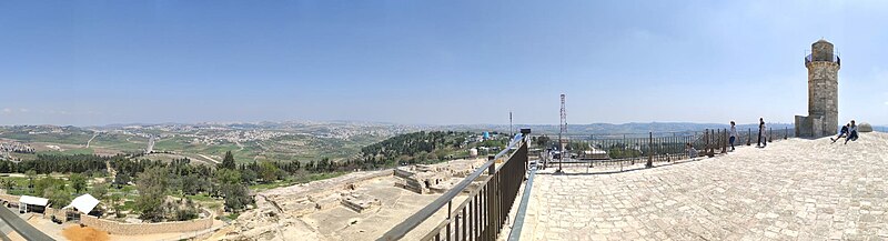 File:Panoramic VIew from The Roof of the Tomb of Samuel.jpg