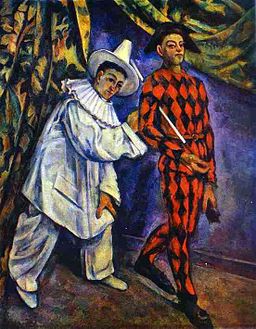 Paul Cézanne- Pierrot and Harlequin