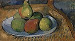 Paul Cézanne - Plate of Fruit on a Chair (Assiette de fruits sur une chaise) - BF18 - Barnes Foundation.jpg