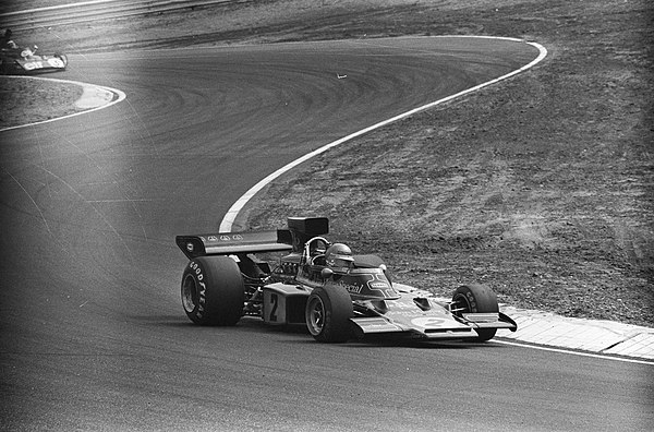 Peterson in the Lotus 72 at the 1973 Dutch Grand Prix.