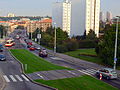 Průběžná ulice těsně po dokončení rekonstrukce tramvajové trati, srpen 2014