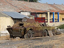 An abandoned BRDM-2 tank in 2012 Praia-Quartel Jaime Mota (3).jpg