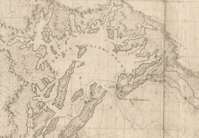 A chart of Prince William Sound from 1798 showing Orca Bay with its original name Puerto Cordova. PrinceWilliamSound 1798 chart.png