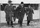 The Dutch Olympic Committee, Prince Henry of the Netherlands and Jan Wils visiting the Olympic Stadium. 19 March 1928.