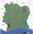 Répartition des éléphants en Côte d'Ivoire en 2023