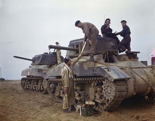 Ram Mk.II (early production) tanks during the war