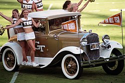 The Ramblin' Reck during a football game. Ramblinwreck.jpg