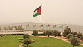 Palestiinan lippuja Rawabin matkailukeskuksen luona.