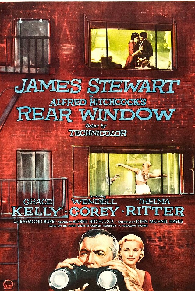 Rear Window31 X 44 Black 5mm Luxe Floated Rear Window Movie Alfred Hitchcock Hitchcock