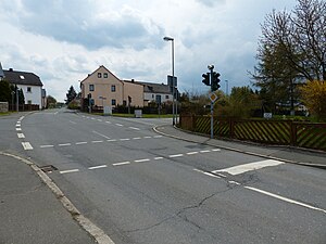 Früher Turmhügel, heute Kreuzung