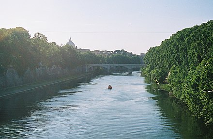 The Tiber river in Rome