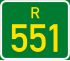 Streeksroete R551 shield