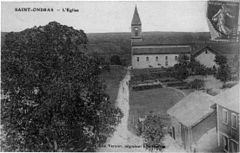 Saint-Ondras, l'église 1912