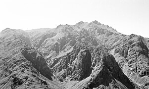 Saint Catherine's Monastery in Sinai surrounded by mountains mentioned in the Bible when the People of Israel left Egypt (FL45952554).jpg