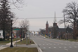 Saline belvárosa a Michigan Avenue mentén