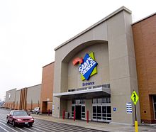 Store front of a sam's club store in Maplewood, Missouri