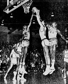 66 OCT. 10th 1962 NBA CHAMPION BOSTON CELTICS VS NBA CHANPION ST. LOUIS  HAWKS AT PARSONS, KS. THANKS TO HAROLD JOHNSON - HIGHEST SCORING NBA GAMES  OF ALL TIME