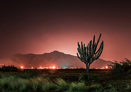 San Juan Bautista in night sky