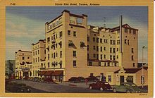 Santa Rita Hotel, Tucson, Arizona Santa Rita Hotel 1921.jpg