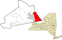 Location in Schenectady County and the state of New York