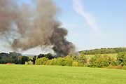 Scheunenbrand in Petersberg im September 2016, Feiuerwehreinsatz mehrerer Wehren inklusie der Feuerwehr Fulda und des Katastrophenschutzzuges.