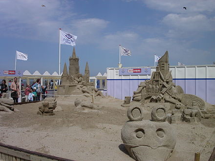 Annual sand sculpture competition at Scheveningen