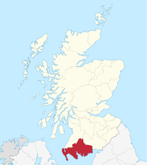 Pozicija Gallowaya na karti Škotske