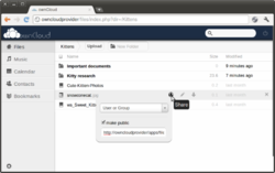 screenshot owncloud