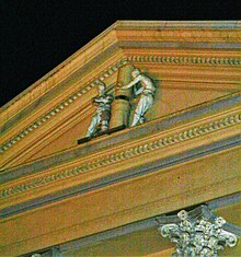Sculptures on the House of miners in Baku.JPG