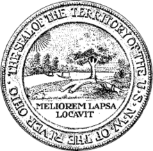 Seal of the Territory of the United States Northwest of the River Ohio
Motto: Meliorem lapsa locavit
("He has planted one better than the one fallen") Seal of the Northwest Territory.png