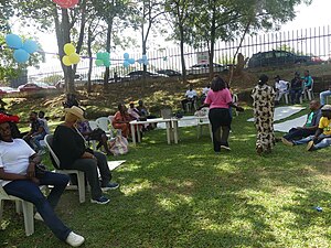 Seating at the senior citizens picnic