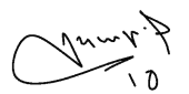 signature de Shahid Afridi