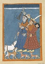 Shiva and Devi, 1740-1770 painting, Mandi (Pahari painting).