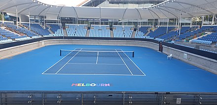 View of Show Court 3 in March 2021
