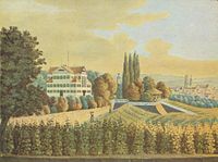 Ausflugsgaststätte Silberburg, um 1836.