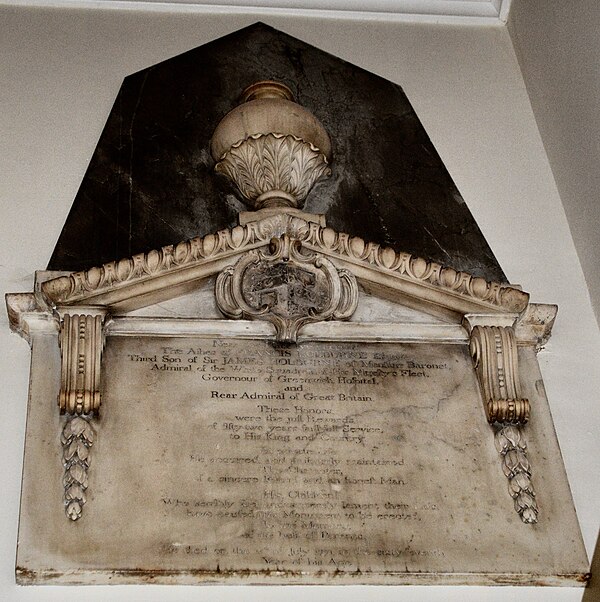 Memorial in St Mary Magdalen's Church, Richmond