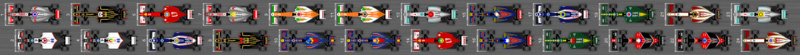 Diagramm der Startaufstellung für den Großen Preis von Belgien 2012