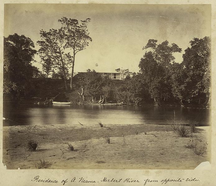 File:StateLibQld 1 235442 View of the Neame residence from the Herbert River, Ingham, ca. 1881.jpg
