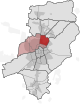 Map with the district highlighted