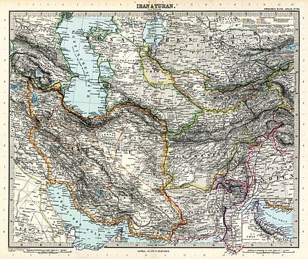 نقشه ایران و توران در دوره قاجاریه
