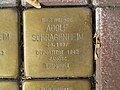 der Stolperstein für Adolf Schragenheim