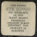 Struikelblok voor Hudie Geppert (Poststrasse 8)