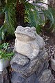 Stone frog at Nambayasaka, a Shinto shrine in Naniwa-ku, Osaka.