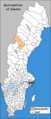 Map of Sweden with Strömsund municipality