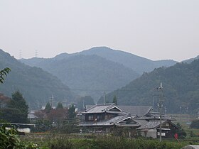 Uitzicht op de berg Taka vanuit Morigami.