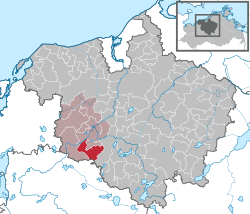 Elhelyezkedése Rostocki járás térképén