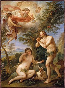 Hypostasis of the Archons retells the Genesis story of Adam and Eve, but inverts its message. Disobeying the archons and eating from the tree of knowledge benefits humans rather than damning them. The Rebuke of Adam and Eve MET DT5746.jpg