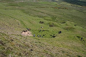 view of the hillocks at the base of the mountain