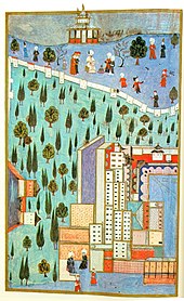 Ottoman miniature lost its function with the Westernization of Ottoman culture. Topkapi Sarayi in time of Selim I - left.jpg