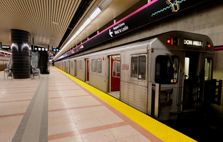 Line 4 Sheppard Subway line in Toronto, Ontario, Canada